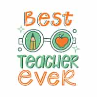 Free vector hand drawn teachers' day lettering