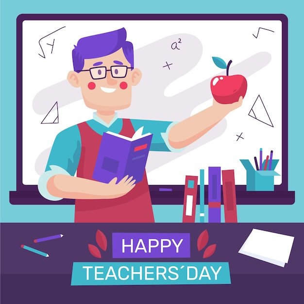 Free vector hand drawn teachers' day