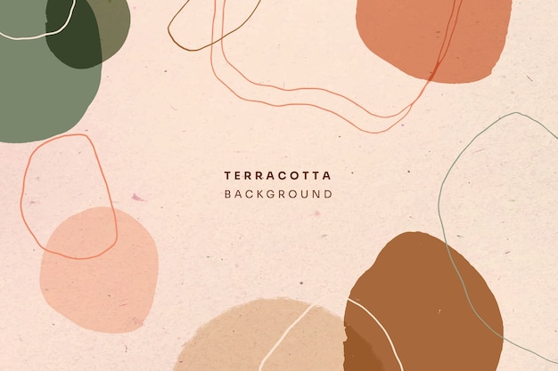 Vettore gratuito fondo in terracotta disegnato a mano