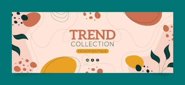 Vettore gratuito modello boutique di texture disegnata a mano