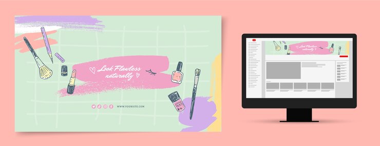 無料Vector 手描きのテクスチャメイクアップアーティスト