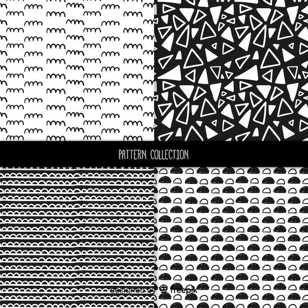 Hand drawn texture pattern collection