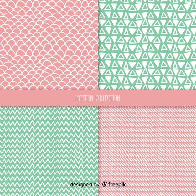 Hand drawn texture pattern collection