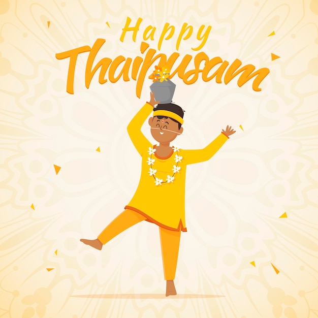 Free vector hand drawn thaipusam festival