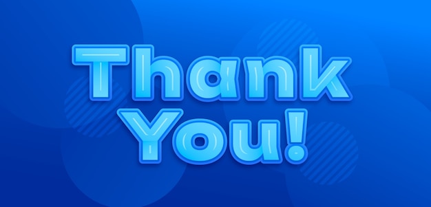 Hand drawn thank you text design banner