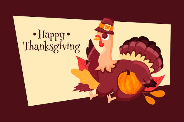 Hand drawn thanksgiving background