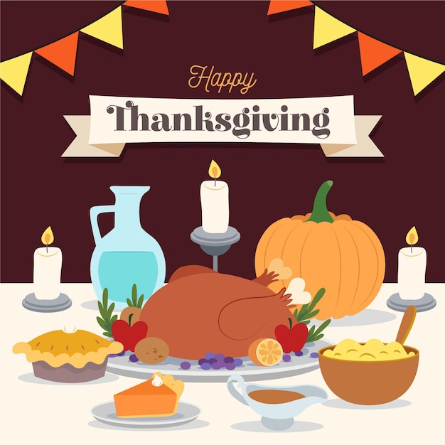 Free vector hand drawn thanksgiving background