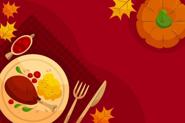 Hand drawn thanksgiving background