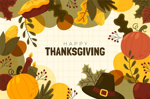 Free vector hand drawn thanksgiving background