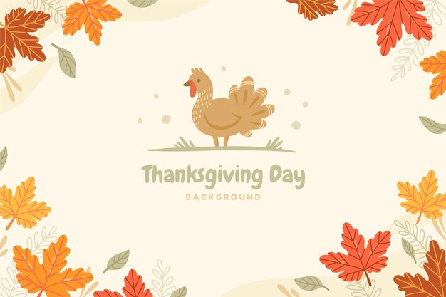 Hand drawn thanksgiving background