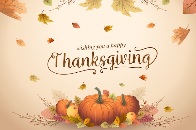 Free vector hand drawn thanksgiving background