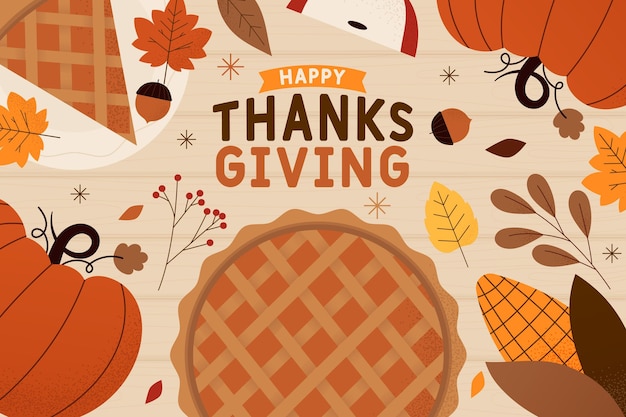 Hand drawn thanksgiving background