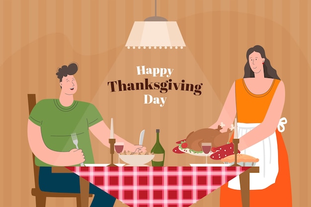 Free vector hand drawn thanksgiving illustration