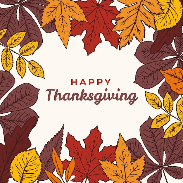 Free vector hand drawn thanksgiving illustration