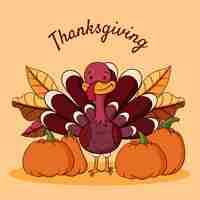 Free vector hand drawn thanksgiving illustration