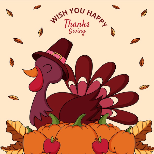 Hand drawn thanksgiving illustration