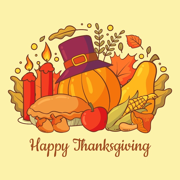 Hand drawn thanksgiving illustration