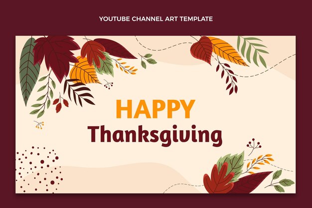 hand drawn thanksgiving youtube channel art