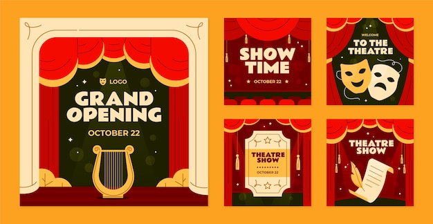 Hand drawn theatre template