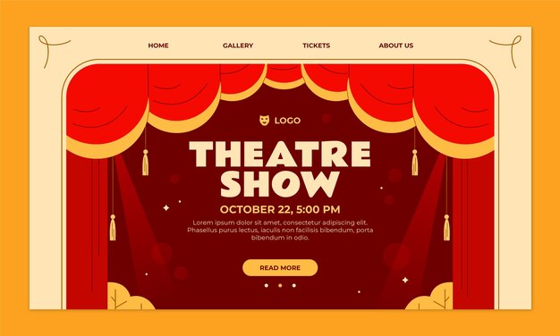 Hand drawn theatre template