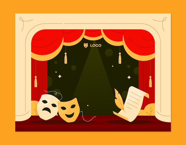 Hand drawn theatre template