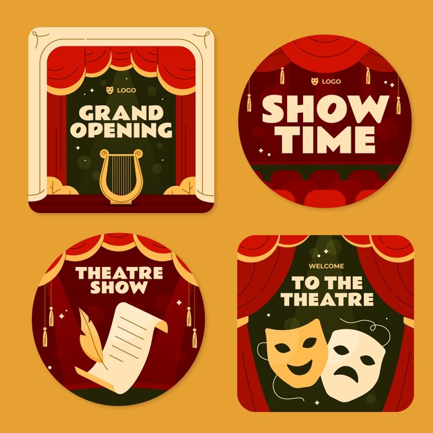 Hand drawn theatre template