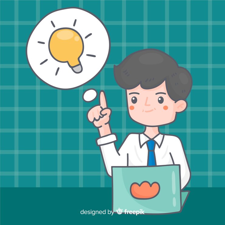 무료 Vector 손으로 그린 생각 개념