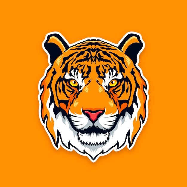 Free vector hand drawn tiger face illustration