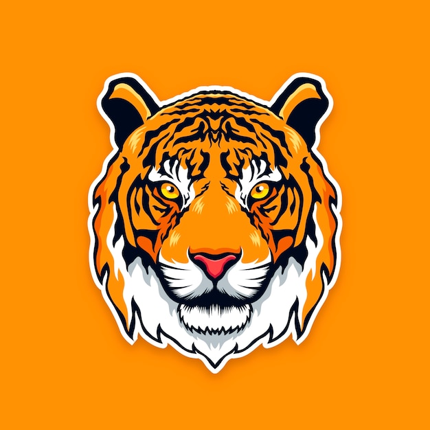 Free vector hand drawn tiger face illustration