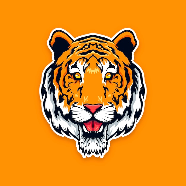 Free vector hand drawn tiger face illustration