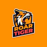 Free vector hand drawn tiger logo design