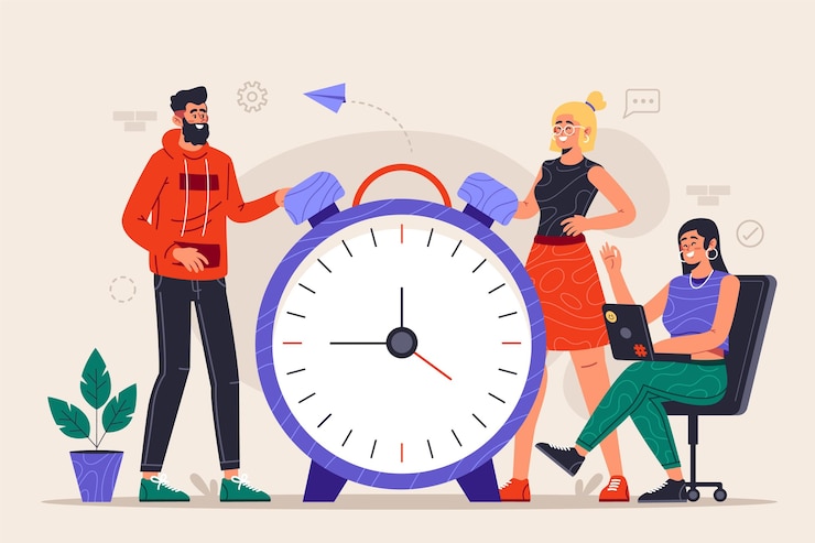 Free Vector hand drawn time management concept illustration