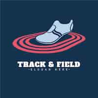 Free vector hand drawn track and field logo template