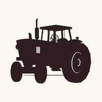 Free vector hand drawn tractor silhouette