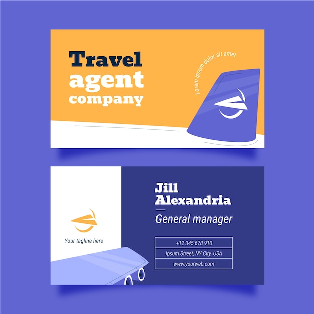 Free vector hand drawn transport business card