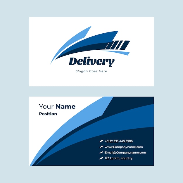 Free vector hand drawn transport business card