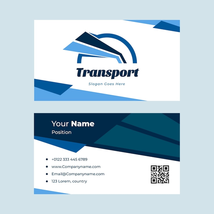 Free Vector hand drawn transport business card
