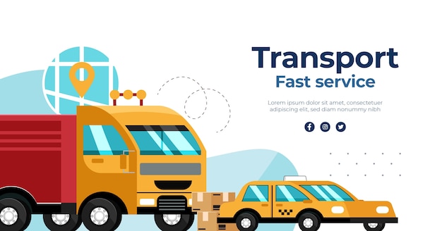 Hand drawn transport template