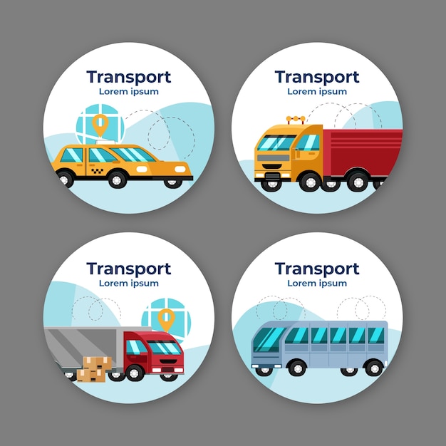 Free vector hand drawn transport template