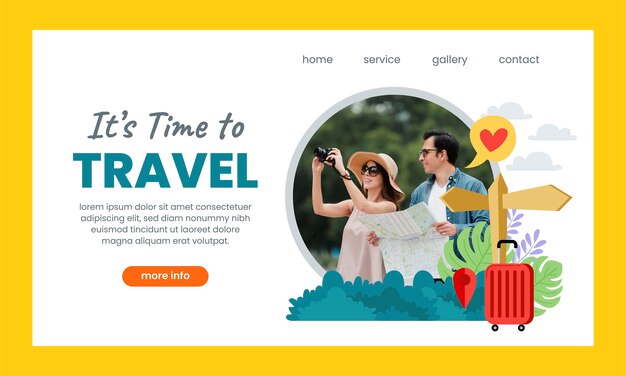 hand drawn travel adventure landing page