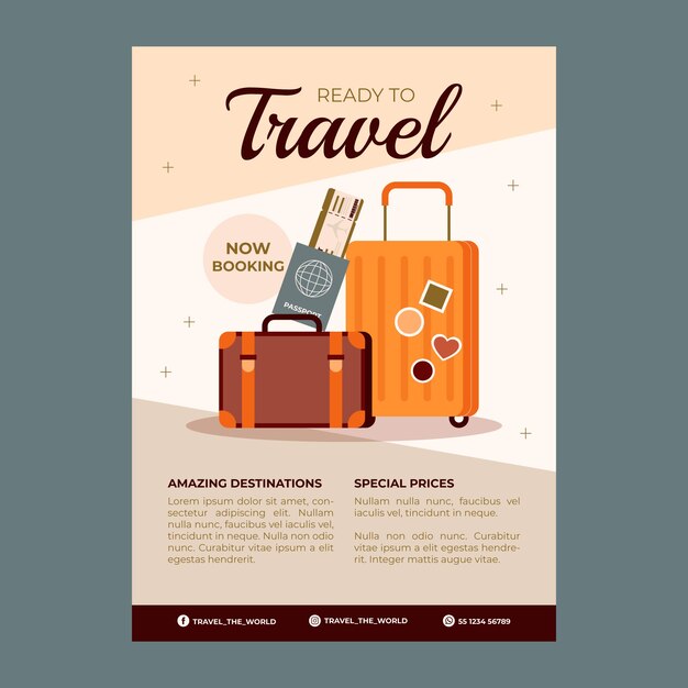 Hand drawn travel agency poster