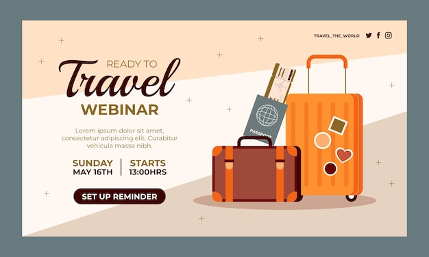 hand drawn travel agency webinar