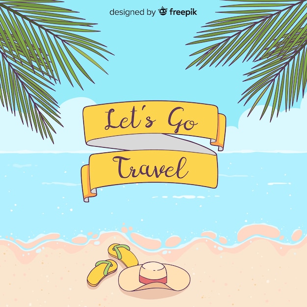 Free vector hand drawn travel background