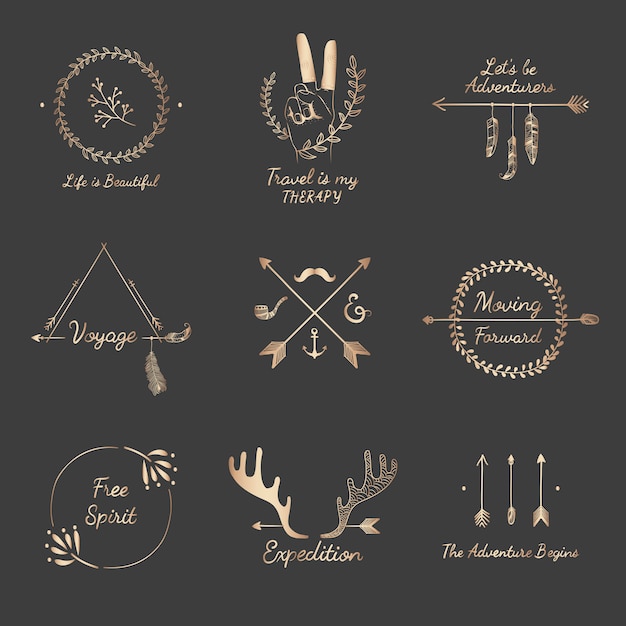 Free vector hand drawn travel design collection