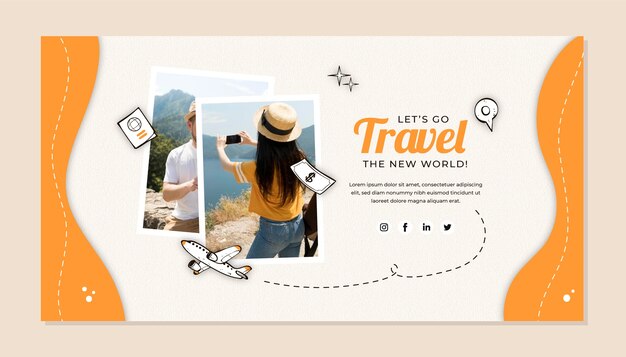 hand drawn travel facebook post