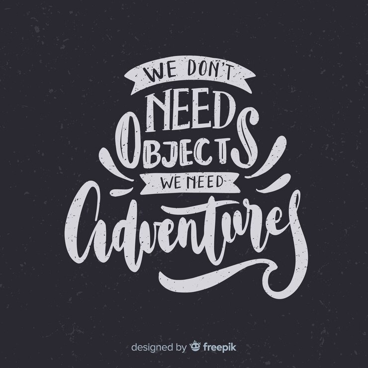Free Vector hand drawn travel lettering background 