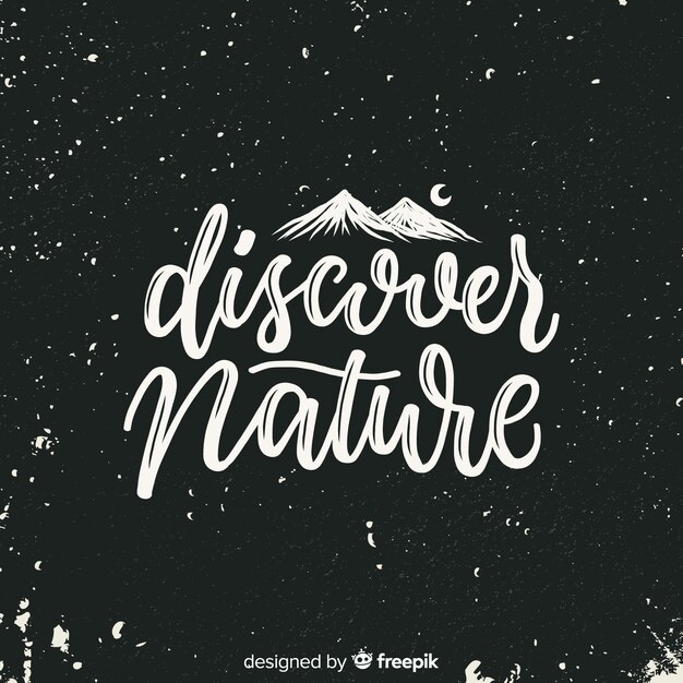 Hand drawn travel lettering background 