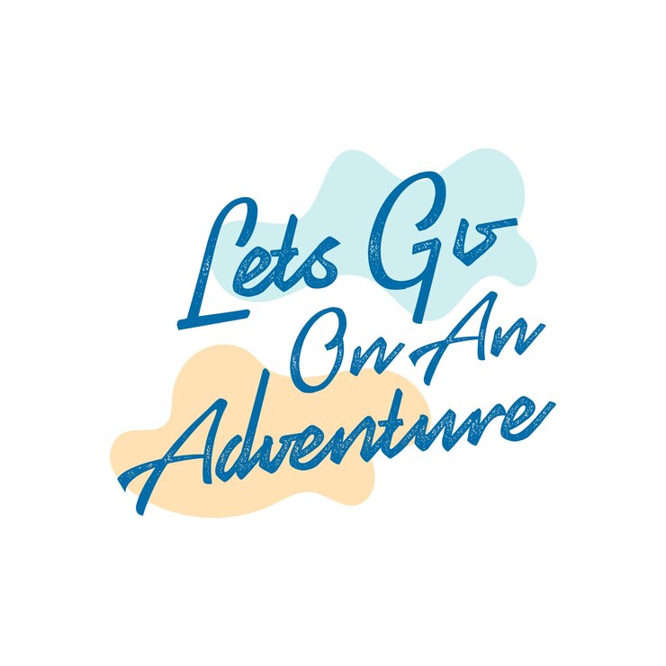 Free Vector hand drawn travel lettering quotes typography lettering for t-shirt design