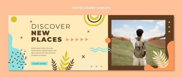 hand drawn travel twitter header