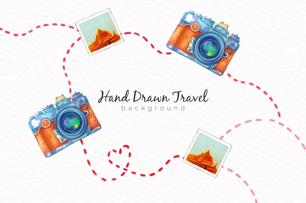 Hand drawn travel